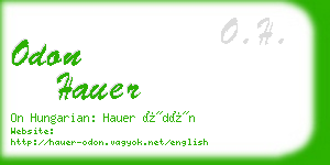 odon hauer business card